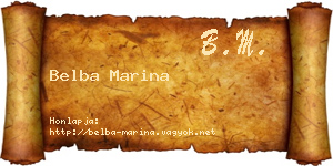 Belba Marina névjegykártya